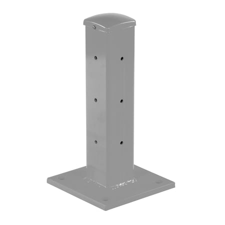 Vestil Rigid Tube Post 18 In Bolt-On Style Silver Lining GR-F2R-DI-TP18-SL